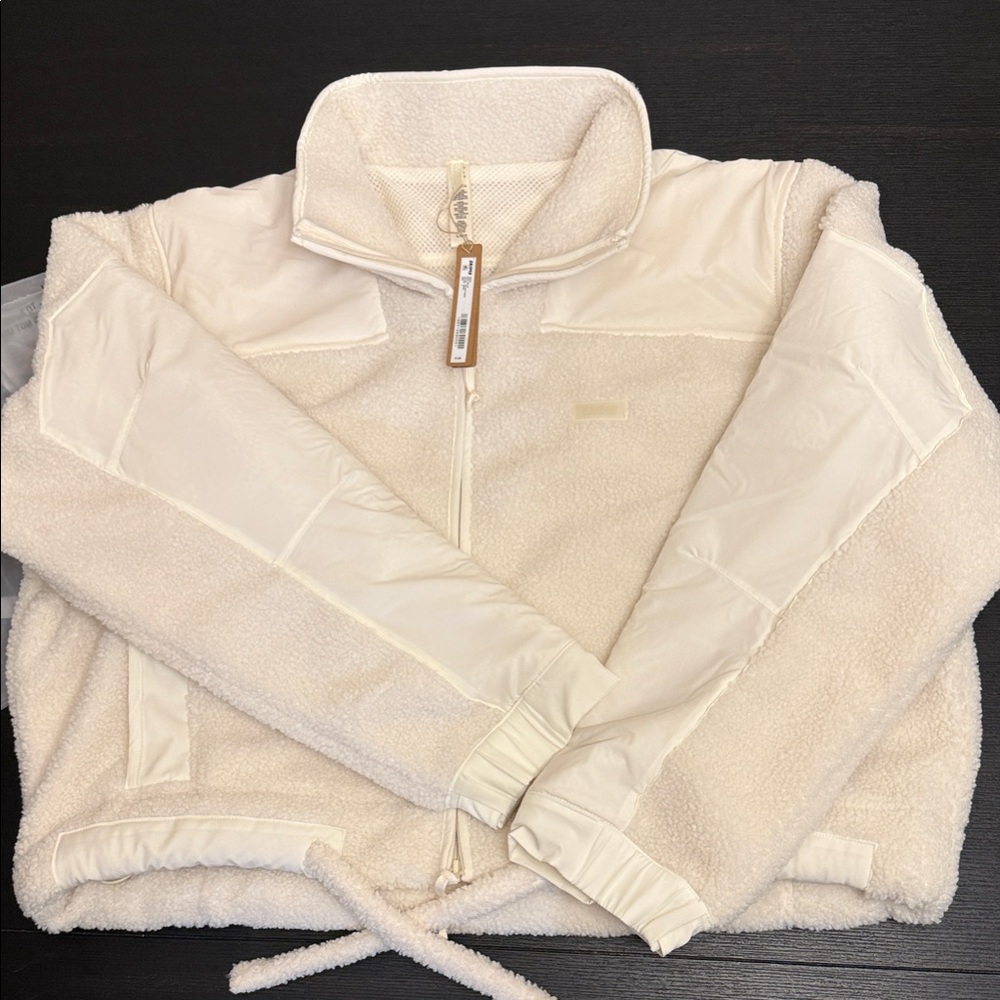 SKIMS Cream Teddy Jacket size L
